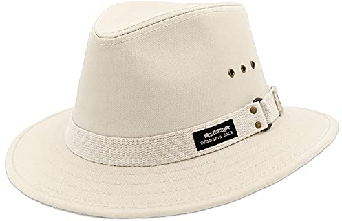 Panama Jack Men's Original Canvas Safari Sun Hat, UPF 50+ Sun Protection Cap, 2.5 Brim Natural