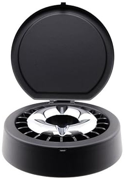 Coney Sternascher mit Deckel schwarz matt 13cm