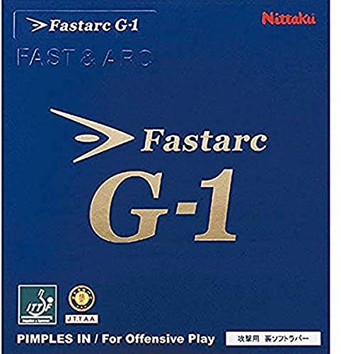 Nittaku NR8702 Table Tennis, Rubber, Fastark G-1, Soft Back, Tension, Black, Thick
