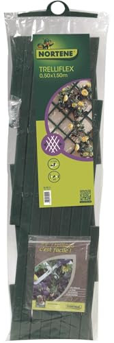 Nortene intermas – Celosía Extensible 0,5 x 1,5 m PVC Verde treilliflex
