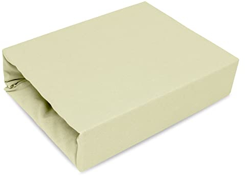 Best for Kids Spannbettlaken Spannbetttuch 100% Baumwolle Jersey in 22 Farben und 9 Größen (60x120, Creme)