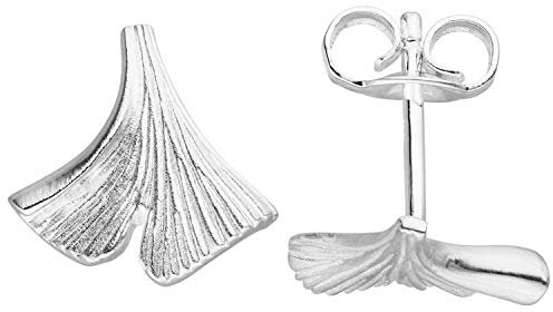 Jobo Damen-Ohrstecker Ginkgo Ginko aus 925 Sterling Silber