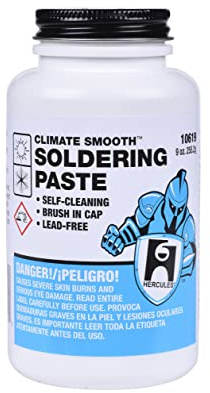 Hercules Climate Smooth Soldering Paste, Self Cleaning, Lead Free, With Screw Cap Brush #10619