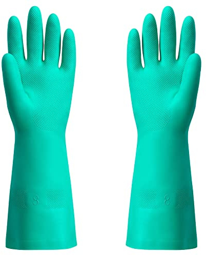ThxToms Chemical Resistant Nitrile Gloves, Latex Rubber Free, 1 Pair, M