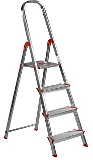 Escalera Aluminio Rolser Norma 220 4 Peldaños Anchos. Certificada según Norma Europea EN-131 para Uso doméstico y Profesional.