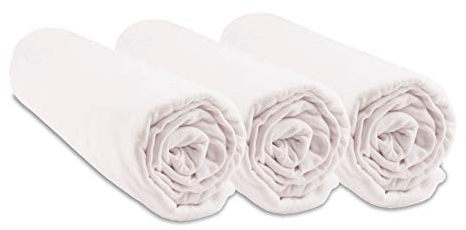 3 Spannbetttücher Baumwolle Bio für Kinderbett 70 x 140 – 3 Farben erhältlich
