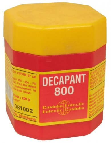 Décapant 800 pour brasure cupro-phospore poudre rose en pot de 200g réf 8000200P