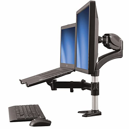 StarTech.com Brazo para un Monitor - Base para Ordenador Portátil con Ajuste de Altura de un Toque - Con soporte para Pantallas de 27