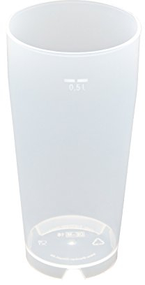 Gebr. Kohlmeier GmbH 50 Stück Mehrwegbecher 0,5 l, Polypropylen, transparent