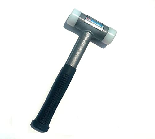 HHIP Pro Series 7080-0305 Vertex Dead Blow Hammer, Deadblow Mallet w/UPE Plastic Face, 1.6” Diameter Steel Shot Head, Non-Marring, 29 oz