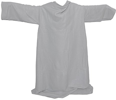 Trendario Kuscheldecke mit Ärmeln GRAU | kuschelige Polar-Fleece Decke | Tagesdecke - TV-Decke - Wohndecke - Fleecedecke - XXL Kuscheldecke 145 x 200 cm - 220g/m2