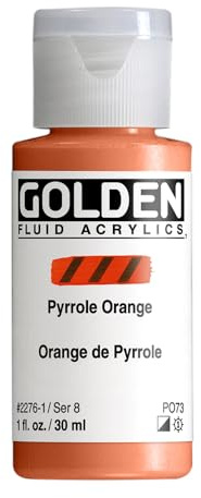 Pro-Art Golden Fluid Acrylic Paint 1 oz-Pyrrole Orange