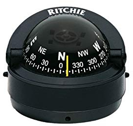 S-53 Ritchie Navigation Explorer Compass 2 3/4-Inch Dial with Surface Mount, Black