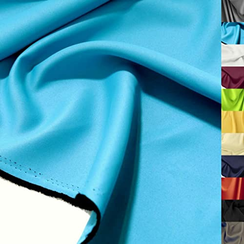 TOLKO Verdunklungsstoff Meterware lichtundurchlässig | edler Vorhangstoff für Verdunklungsvorhänge Gardinen Sonnenschutz Lichtschutz Sichtschutz Verdunkelung blickdicht Stoffe zum Nähen (Türkis)