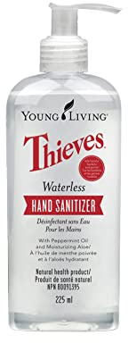 Young Living Thieves Hand Sanitizer – Essential Oil-Infused, Plant-Based, Quick-Drying, 7.6 fl oz