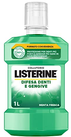 LISTERINE Total Care Denti e Gengive, Collutorio al gusto di Menta Fresca, Collutorio al Fluoro con 10 benefici in 1 per una protezione completa e gengive più sane in due settimane, 1 L