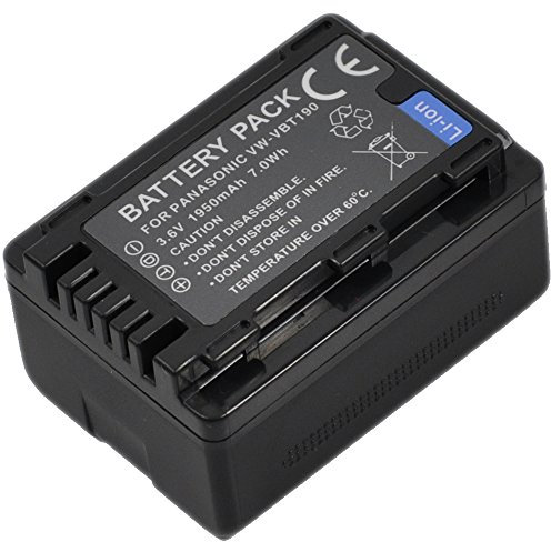 BTBAI Camcorder Battery VW VBT190 for VW VBT380 HC-VX870 V160 V380 V770 W580 V180 VX870 V550 V210 V250 VX980 V270 V720 V110 V750 V520 V260 V510 W570 WX970 V770EB W850 V777 V750EB WX970M V710 VX989 k1a