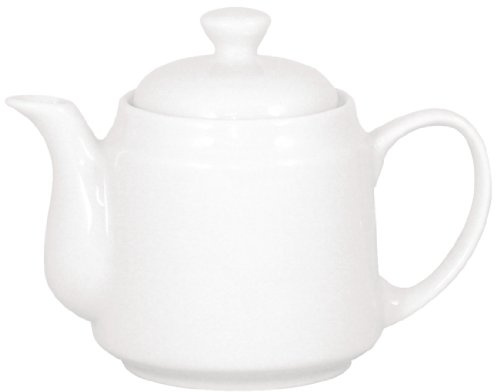 Olympia - Théières Olympia Athena 430 ml (lot de 4) - Théière en porcelaine pour boissons chaudes, thé et café, compatible lave-vaisselle et micro-ondes CC204
