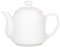 Olympia Athena Hotelware White Beverage Teapots Coffee Pots 430ml / 15 ounce, Pack of 4, Size: 57(H) x 107(D)mm, Chip Resistant Percelain, Catering and Restaurant Grade | CC204