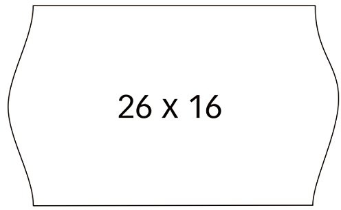 APLI 100922 - Pack de 6 rollos para etiquetadora, color blanco, 26 x 16 mm