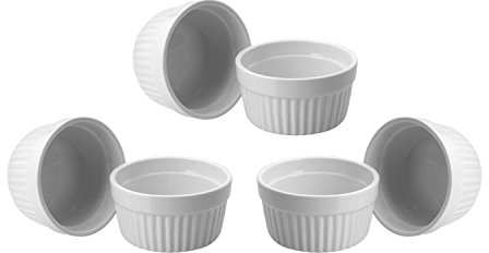 ToCi 6 x Bunte Soufflé Förmchen Ø 9 cm – Ofenfeste Keramikförmchen je 185 ml – Creme Brulée Schälchen & Dessertschalen – Auflaufformen für Pasteten, Schoko-Soufflé