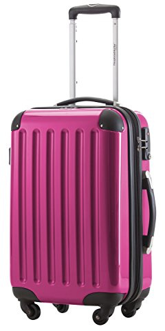Hauptstadtkoffer Alex - Handgepäck Koffer 55x38x23 cm, 42 L, TSA Schloss, erweiterbarer Hartschalen Trolley aus PC/ABS, 3,2 kg, 4 Doppelrollen, Magenta