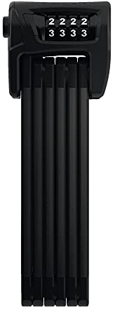 ABUS Antivol pliable Bordo Combo 6100/90 SH avec support - Antivol vélo en acier trempé - avec code chiffré - Niveau de sécurité 9