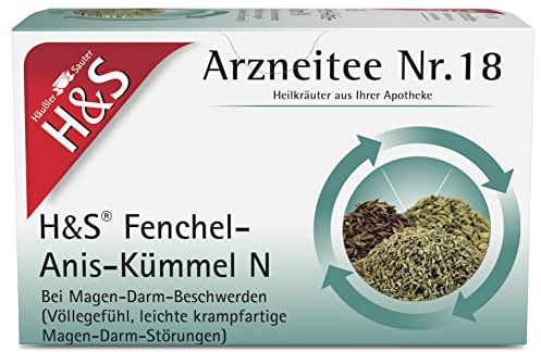 H&S Fenchel-Anis-Kümmel N: Arzneitee Nr. 18 zur Anwendung bei Magen- und Darmbeschwerden, 20 x 2 g