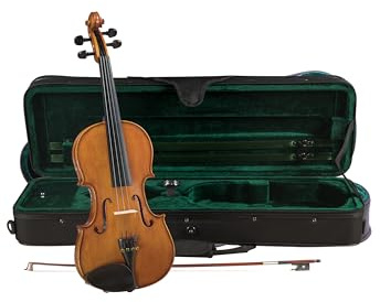Cremona SV-175 4/4 Premier Student Violin Outfit – Solid Spruce Top, Maple Back, Ebony Fittings, Prelude Strings, Case & Bow for Beginner & Advancing Students