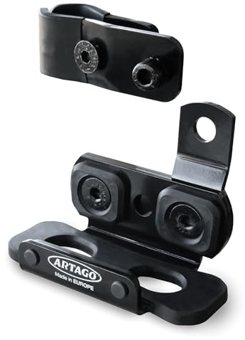 ARTAGO K202 Support de Transport pour Antivol de Disque ARTAGO 32 | Tubes de 18 à 25 mm ou Vis de Moto | Acier Noir avec Silentblocs Antivibrations | Accessoire Moto