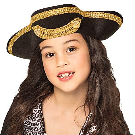 Boland 81906 Chapeau de pirate Joey pour enfant Taille unique,Noir,Taille unique