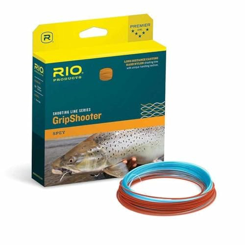 Rio Fliegenfischen Fliegenschnur Grip Shooter 20 kg Angelschnur, rot/orange