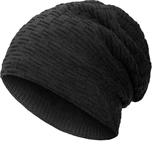 Compagno Gefütterte Mütze Herren Damen Wintermütze Beanie Strickmütze Winter Weihnachten Haube Hat Cap Männer Frauen