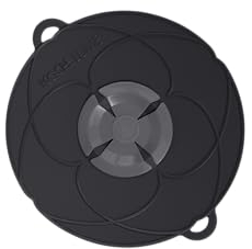 Kochblume S Ø14-18cm | Silikon Überkochschutz | Spritzschutz | Universaldeckel | Premium-Silikon & BPA frei| Hitzbeständig | Spülmaschinenfest | Farbe: anthrazit