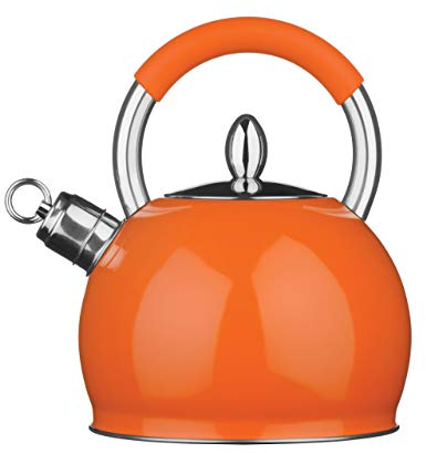 Maison by Premier - Orange Whistling Kettle - 2.4 Ltr - Retro design