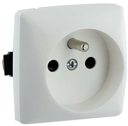 Legrand LEG98985 Steckdose mit Erdungsstift (französische Steckdose vom Typ E); hervorstehend composable, Weiß