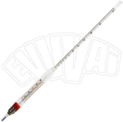 ALCOLOMETRO DA BANCO CON TERMOMETRO MISURAZIONE ALCOL PER VINO BIRRA ENOLOGI