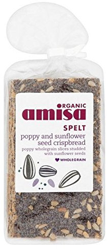 Amisa Épeautre Biologique Pavot Et De Tournesol Pain Croustillant De Graines 200G - Paquet de 2