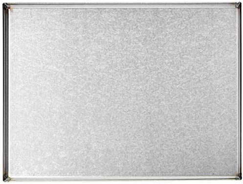 Pentole Agnelli Lamiera Alluminata Teglia Rettangolare, Argento, 40 x 30 cm