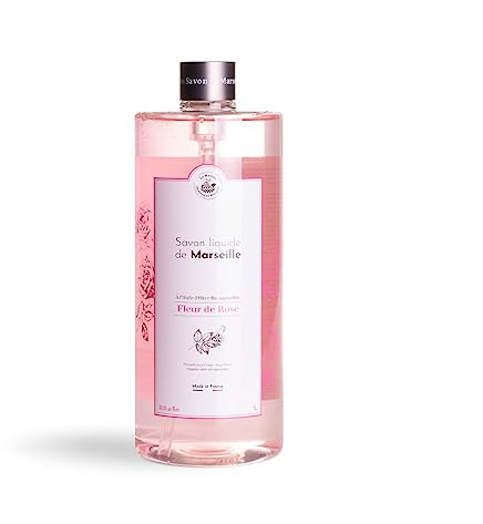 La Maison du Savon de Marseille French Liquid Soap Hand Wash Rose 1 Litre