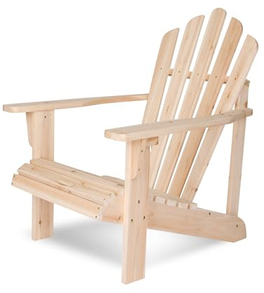Shine Company Westport Wood Adirondack Chair, Natural