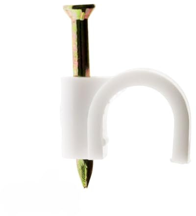 Lot de 100 crochets de fixation Ø10mm - Blanc - Zenitech