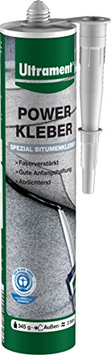 Ultrament Power Kleber 1K, Spezial-Bitumenkleber, Power Kleber Kartusche - 345 g