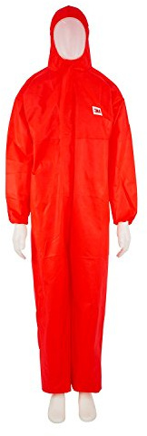 3M 4515-R-M Protective Coverall, Medium, Red