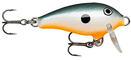 Rapala - Mini Fat Rap Angelköder - Kompaktes Angelzubehör aus Balsaholz - Süßwasser Spinnköder - Lauftiefe 0,9-1,8m - Fischköder 3cm, 4g - Hergestellt in Estland - Orange Shad