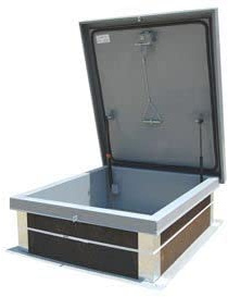 Acudor Galvanized Roof Hatch, Steel, 24x24