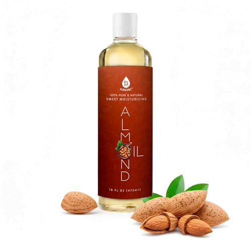 Pursonic 100% Natural Sweet Almond oil- for Aromatherapy, Essential oils, Moisturizing, and Massage