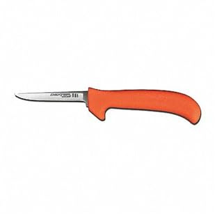Poultry Knife, Drop, 3 3/4In, Poly, Orange