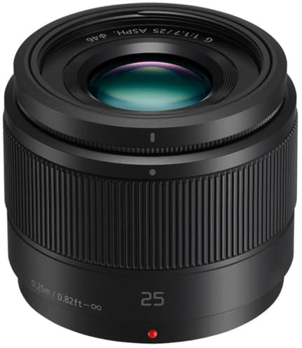 Panasonic LUMIX G Lens, 25mm, F1.7 ASPH, Mirrorless Micro Four Thirds, H-H025K (USA Black)