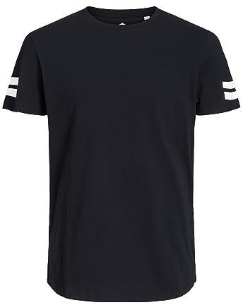 JACK & JONES Graphic Tee, Maglietta a Maniche Corte Uomo, Nero (Black Fit:REG), Medium